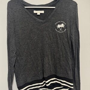 Spiritual Gangster Gray V-Neck Sweatshirt